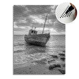 Old Boat Dot Painting