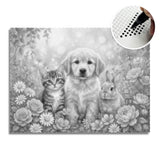 Cat Dog and Bunny Dot Painting