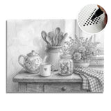 Kitchen Still Life Dot Painting