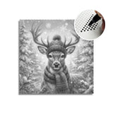 Reindeer with a Hat Dot Painting