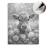 Cow with Flower Dot Painting