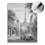 Old Beetle in Paris Dot Painting