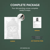 Winter Kitten Dot Painting