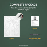 2 Graceful Cats Dot Painting