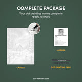 Winter Landscape Dot Painting