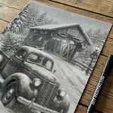 Santa's Car Dot Painting