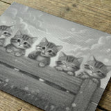 Kittens on the Fence Dot Painting