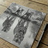 2 Kittens Reflection Dot Painting