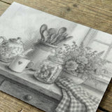 Kitchen Still Life Dot Painting