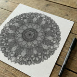Mandala with Flowers Dot Painting