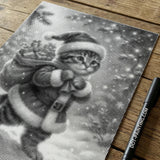 Christmas Cat Dot Painting