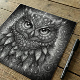 Owl Mandala Dot Painting