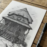 Beach Cottage Dot Painting
