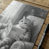 Cat on a Couch Dot Painting