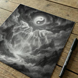 Ying Yang Waterfall Dot Painting