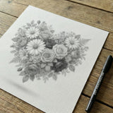 Flower Heart Dot Painting
