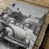 VW with Christmas Tree Dot Painting