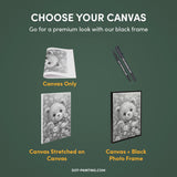 Bear with Flowers Dot Painting