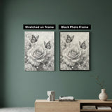 Butterfly with Rose Dot Painting