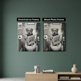 Dog on A Toilet Dot Painting