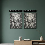 Owls in the Tree Dot Painting
