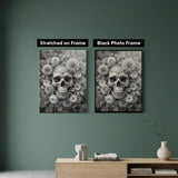 Skull with Flowers Dot Painting