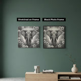 Elephant with Flowers Dot Painting
