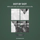 Cat With Tiger Reflection Dot Painting