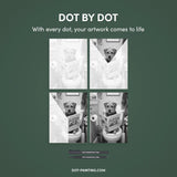 Dog on A Toilet Dot Painting