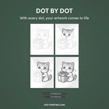 Cat with Gift Dot Painting