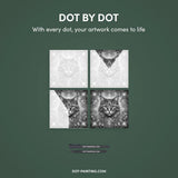 Cat with Flower Dot Painting