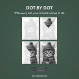 Winter Kitten Dot Painting