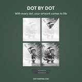 Christmas Cat Dot Painting