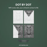 Owl on Branch Dot Painting