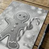 Gingerbread Dot Painting