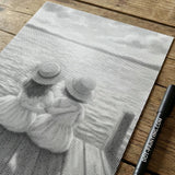 Girls at the Lake Dot Painting