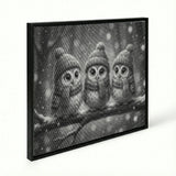 Owls with Hats Dot Painting