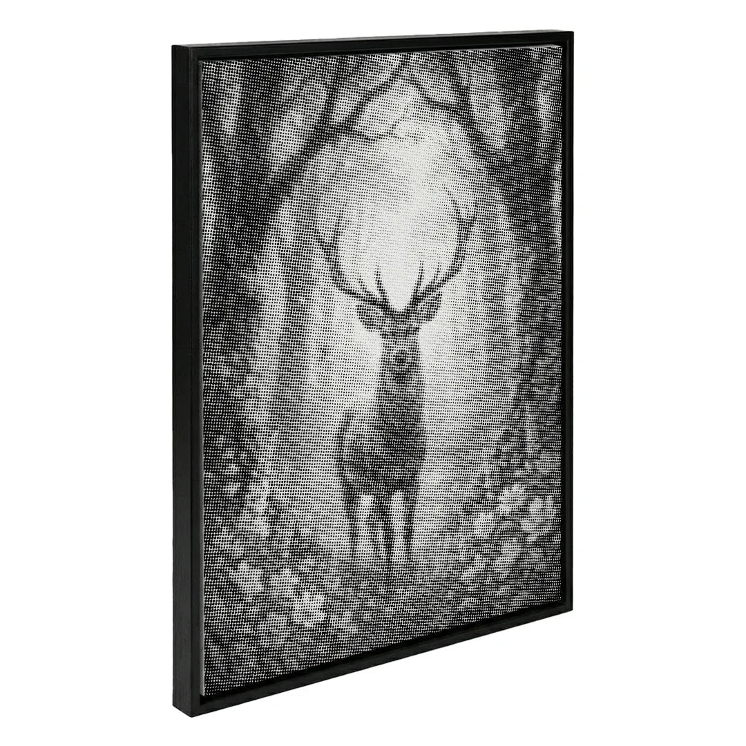 Deer with Flowers Dot Painting