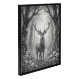 Deer with Flowers Dot Painting