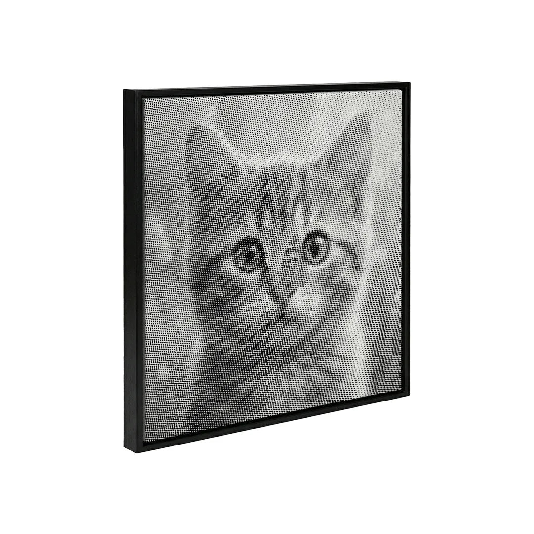 Cat with Butterfly Dot Painting