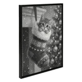 Kitten in a Christmas Sock Dot Painting